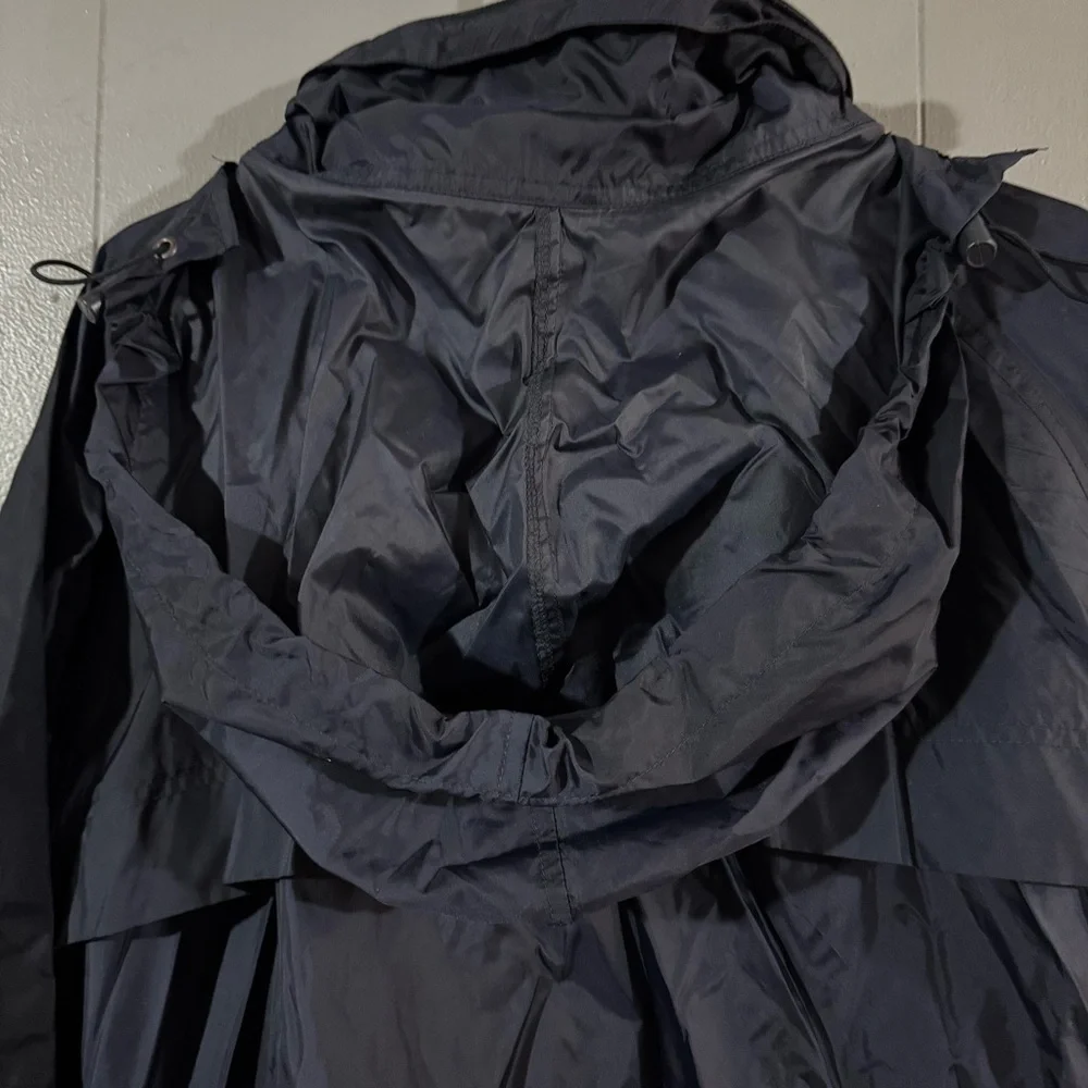Vtg SUNY Oswego Storm Chasers Rain Jacket Men’s XL Navy Blue With Hood Very Rare